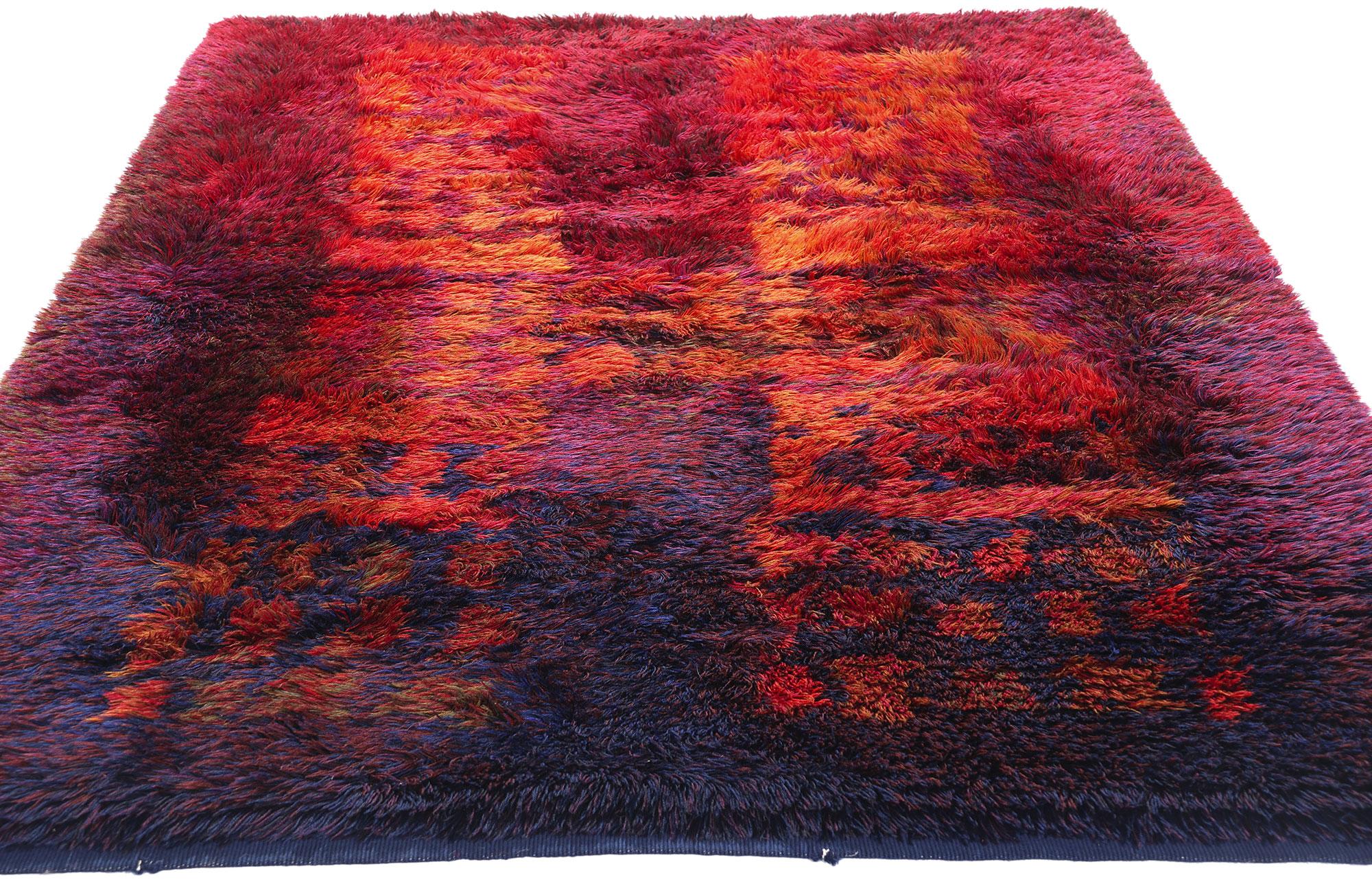 1960's Ritva Puotila Finnish Rya Ryijy Carpet, Neptunas 1968 For Sale 2