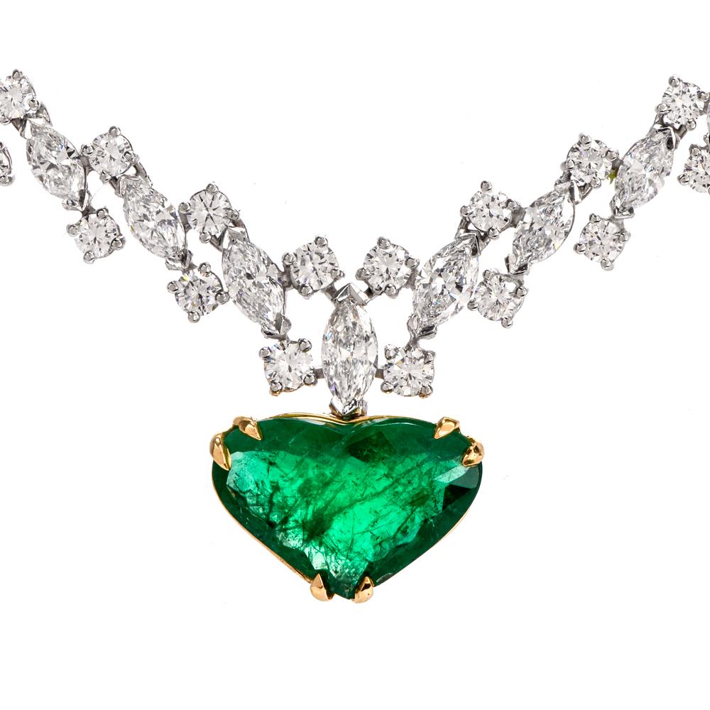 emerald heart necklace