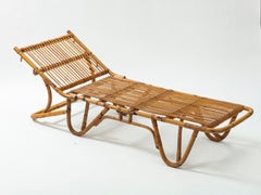 1960s Riviera Style French Chaise Longue