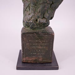1960s Robert Berks Sculpture Bust John F Kennedy JFK Miami Beach Mid-Century Art