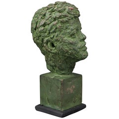 1960s Robert Berks Unique Sculpture of John F Kennedy JFK Bust Miami Beach Award