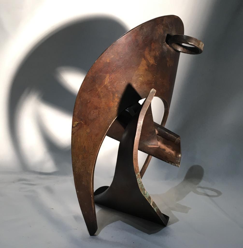 French 1960s Robert Fachard Abstract Bronze Sculpture Unique Piece France For Sale