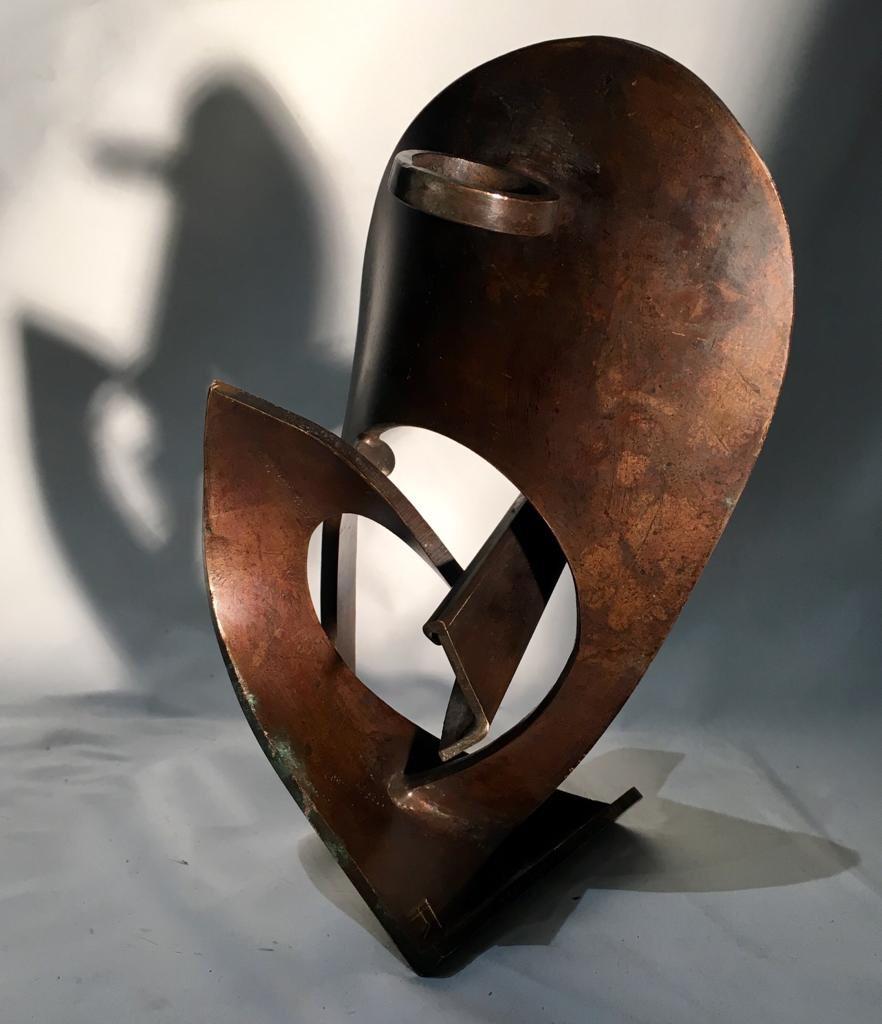 1960s Robert Fachard Abstract Bronze Sculpture Unique Piece France In Good Condition For Sale In Saint-Ouen, FR