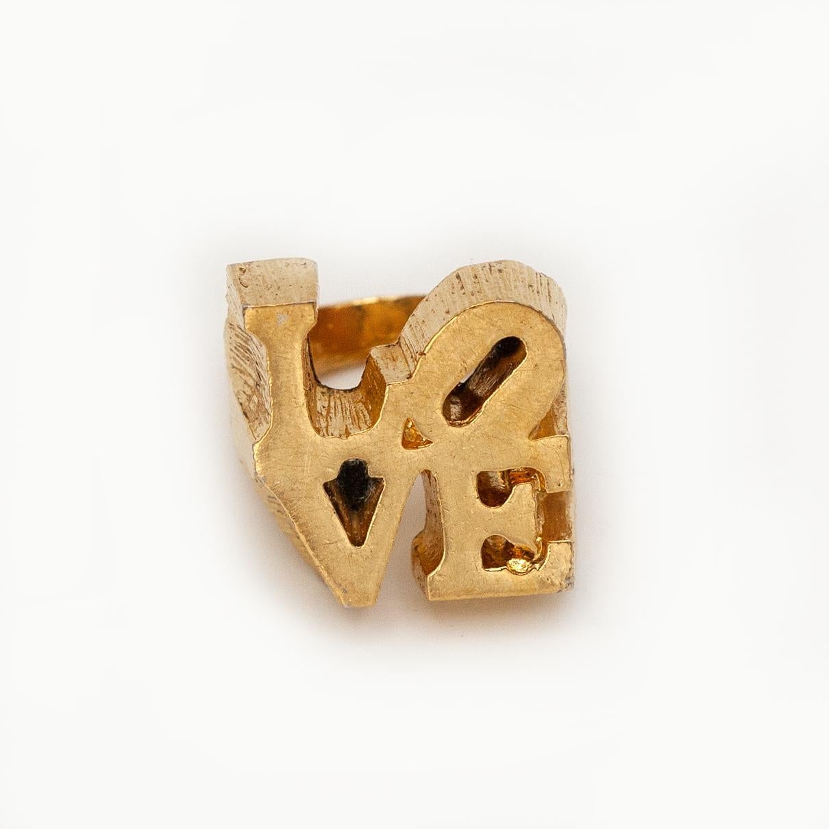 Women's or Men's 1960s Robert Indiana Sculptural Love Ring For Sale
