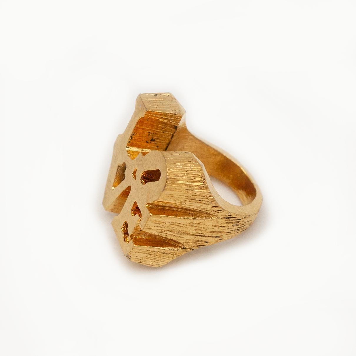 1960s Robert Indiana Sculptural Love Ring For Sale 1