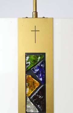 1960s Rock Glass Church Pendant