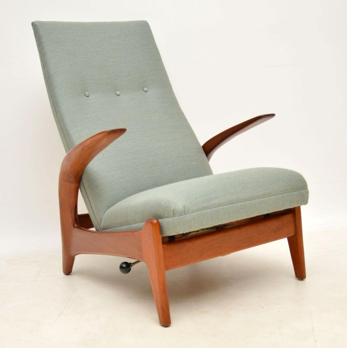 1960s Rock ‘n’ Rest Armchair and Stool by Rastad & Relling 5