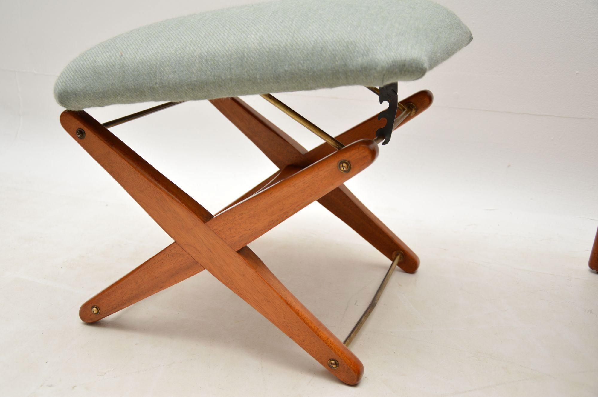 1960s Rock ‘n’ Rest Armchair and Stool by Rastad & Relling 2