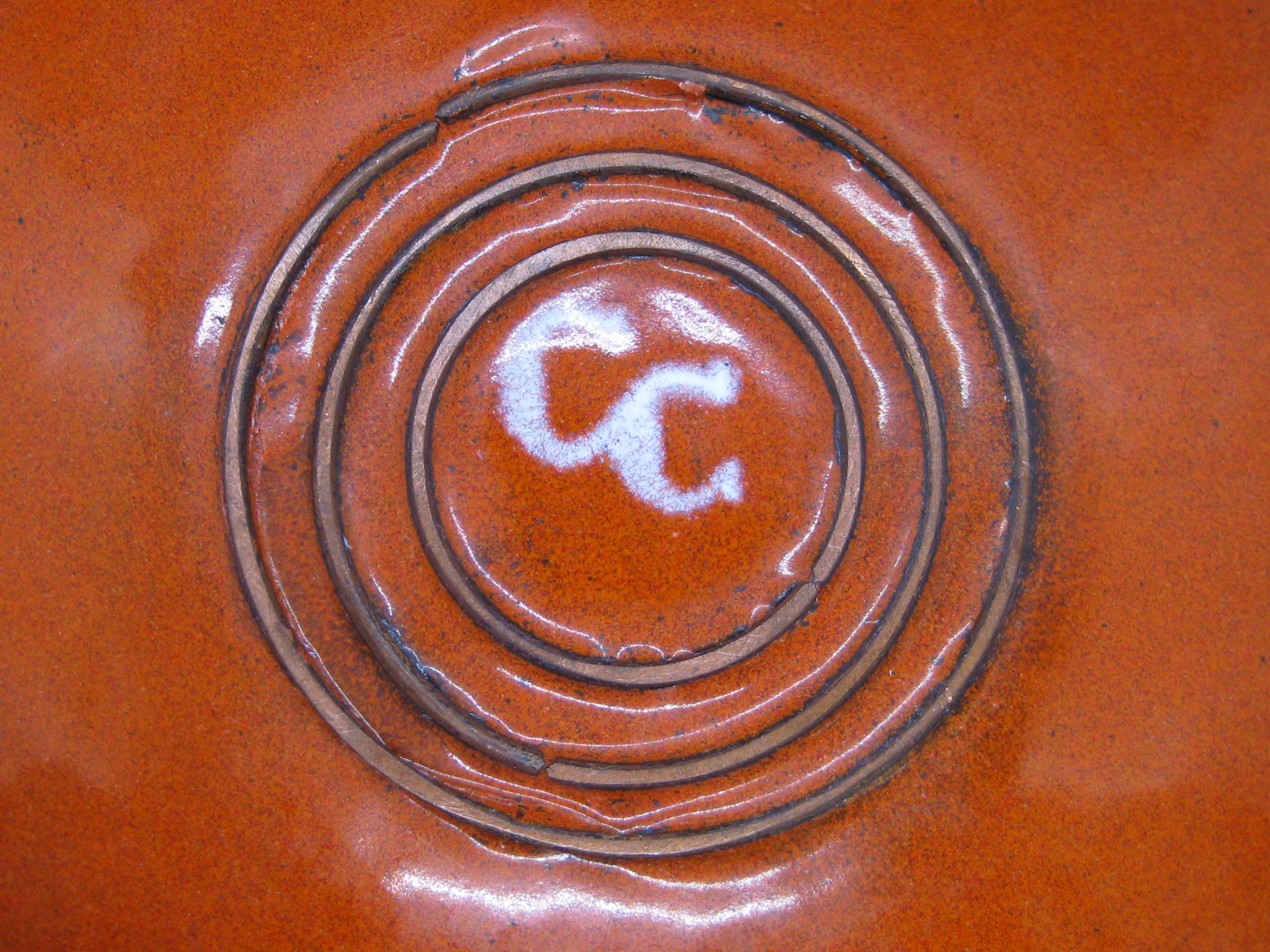 1960's Rock & Roll Music Microphone Enamel over Copper Abstract Dish Ashtray For Sale 6