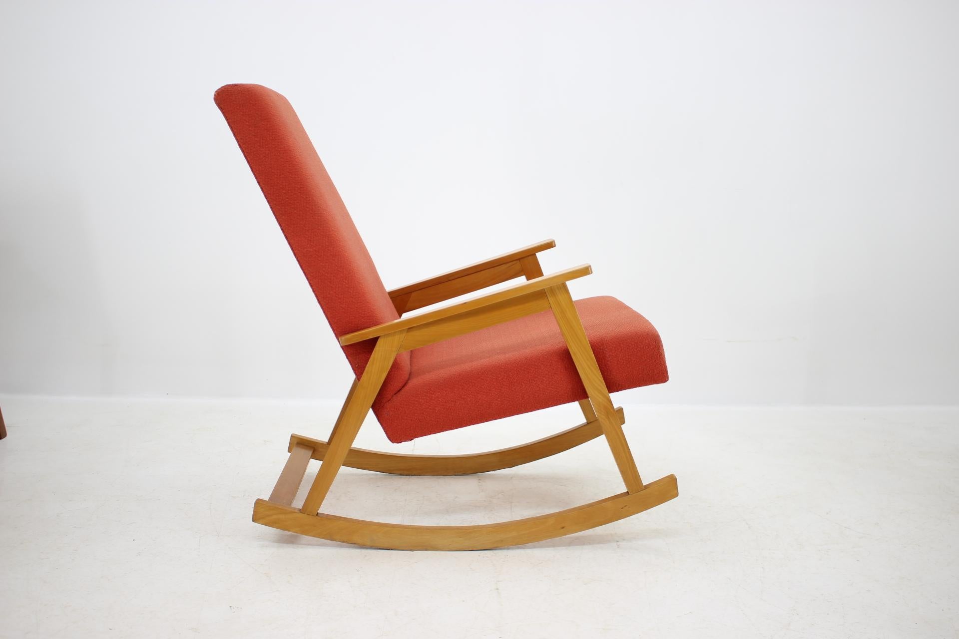 Mid-Century Modern 1960s Rocking Chair, Czechoslovakia