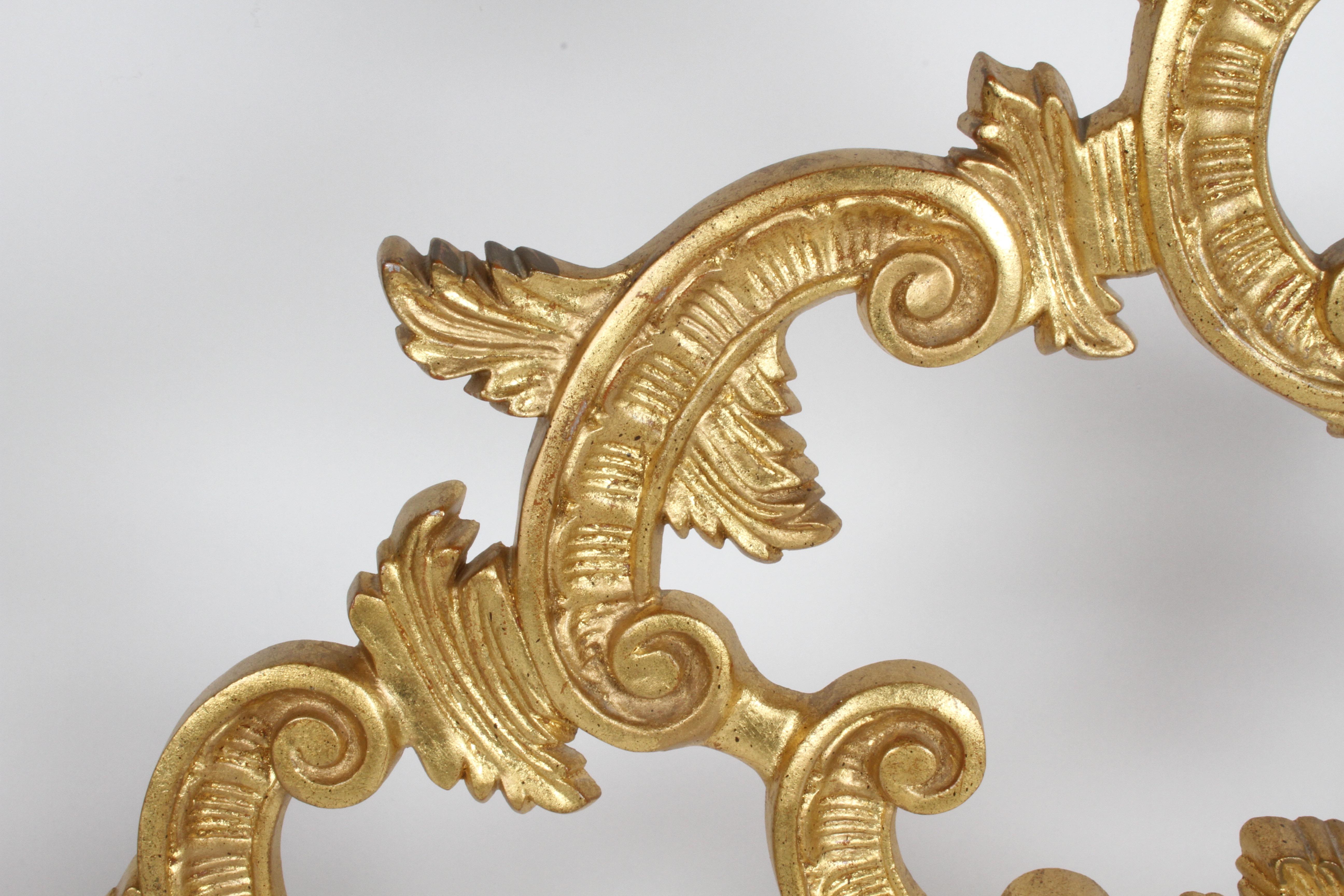 gold metal headboard