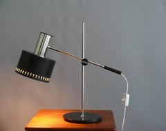 Mid-Century Modern Desk Lamp, Chrome-Plated Metal, Germany, Circa 1960