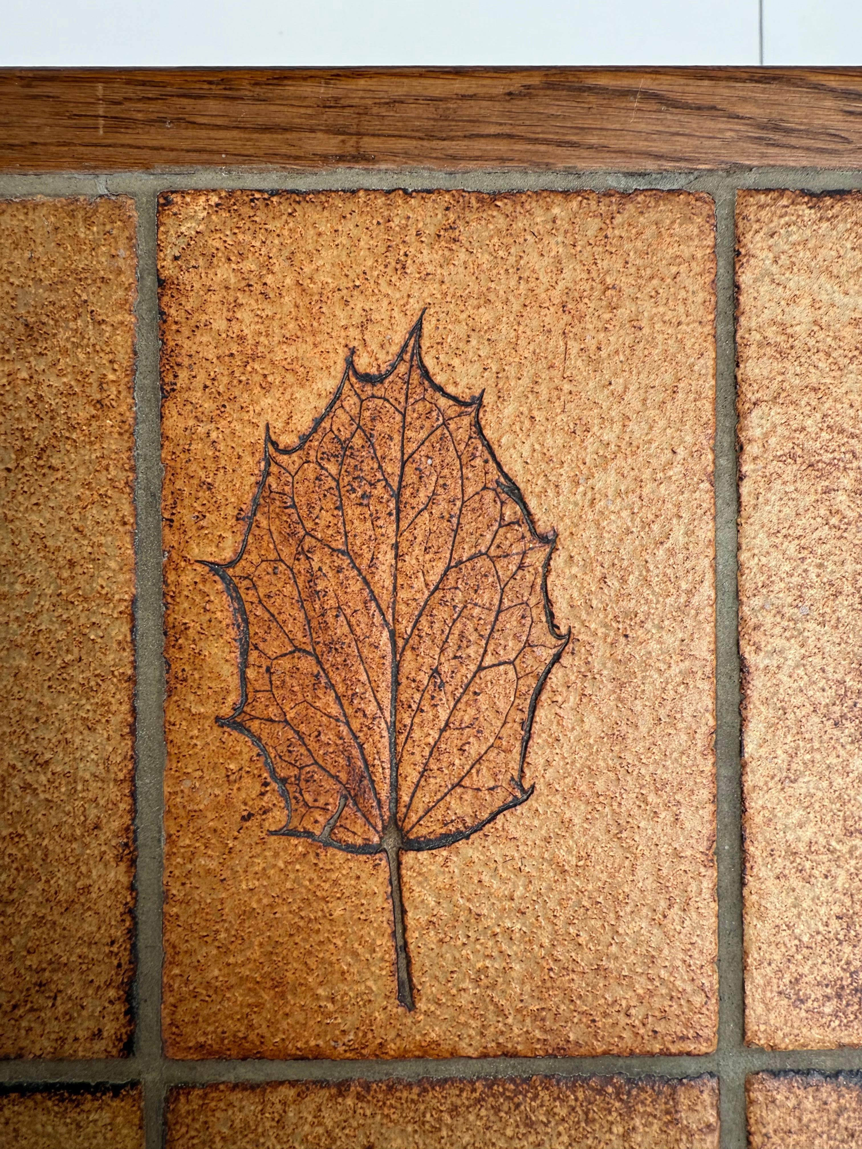 1960's Roger Capron Vallauris Ceramic Tiles & Oak Brutalist Table/Desk France For Sale 3