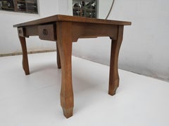 1960's Roger Capron Vallauris Ceramic Tiles & Oak Brutalist Table/Desk France