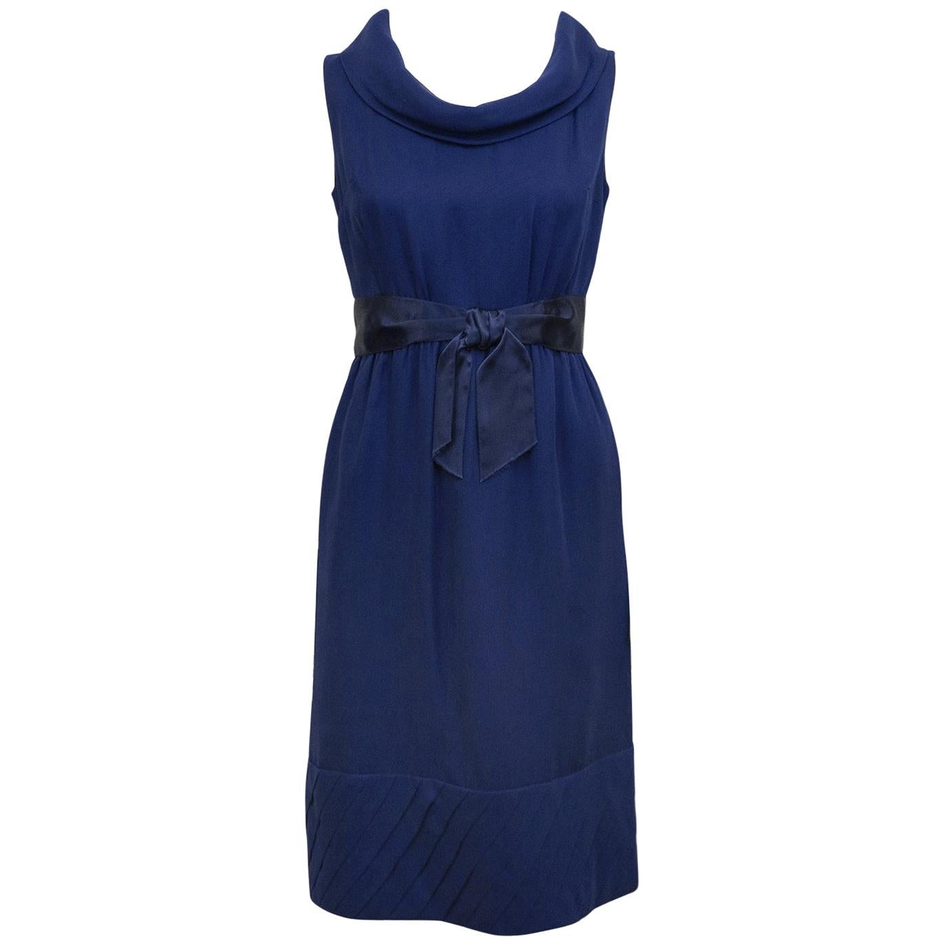1960s Roger Freres Silk Metal Bead Dress