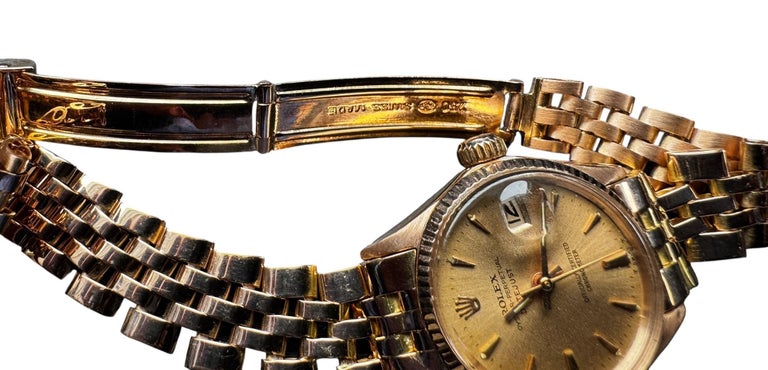 1960\'s Rolex Ladies Datejust 18K Pink Gold Watch 6517 Champagne Dial #24698 1960 main image 3