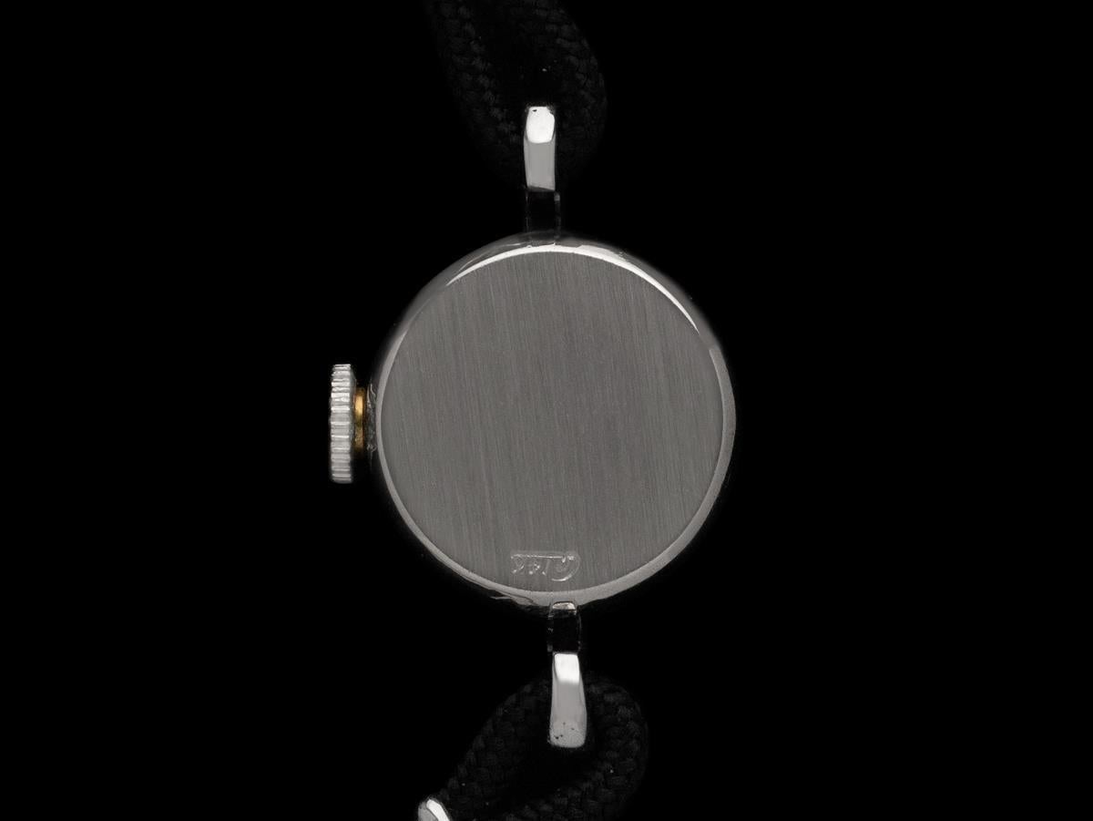 Rolex Dress Watch da donna del 1960, quadrante argento - oro bianco 14 carati in vendita 2