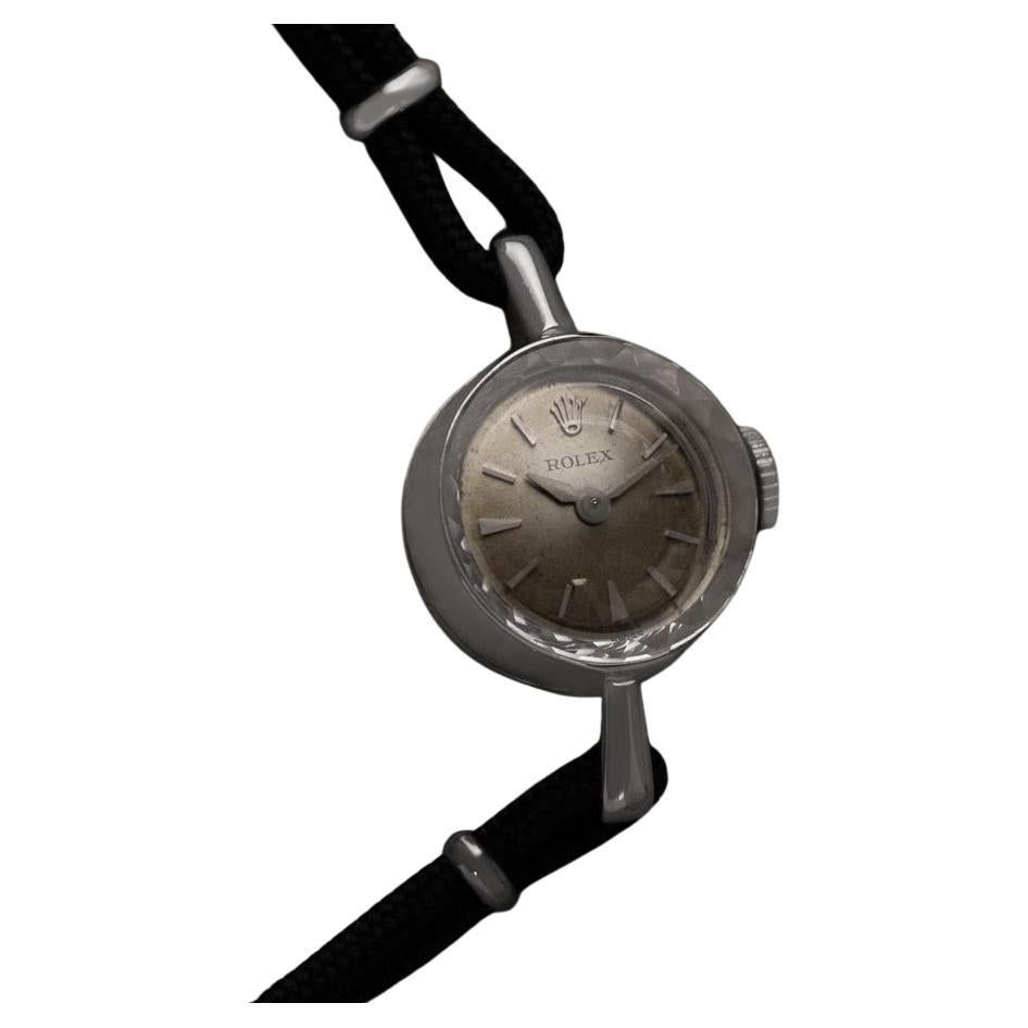 1960's Rolex Ladies Dress Watch, Silver Dial - 14K White Gold