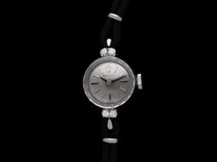 1960's Rolex Ladies Dress Watch with Original Tag, Silver Dial - 14K White Gold