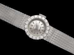 Reloj de cóctel Rolex 1960 Vintage para señora - Oro blanco de 18 quilates y diamantes
