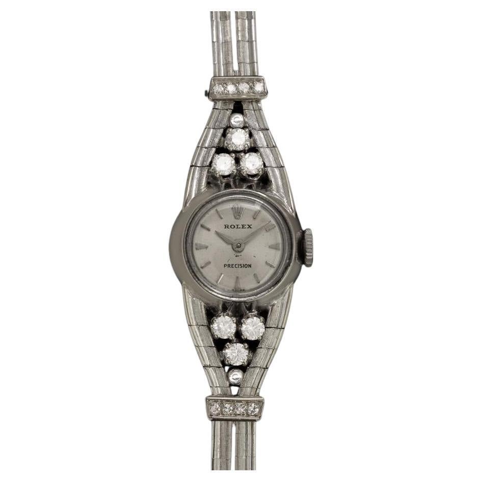 Orologio da cocktail vintage Rolex da donna del 1960 - Oro bianco 18 carati e diamanti