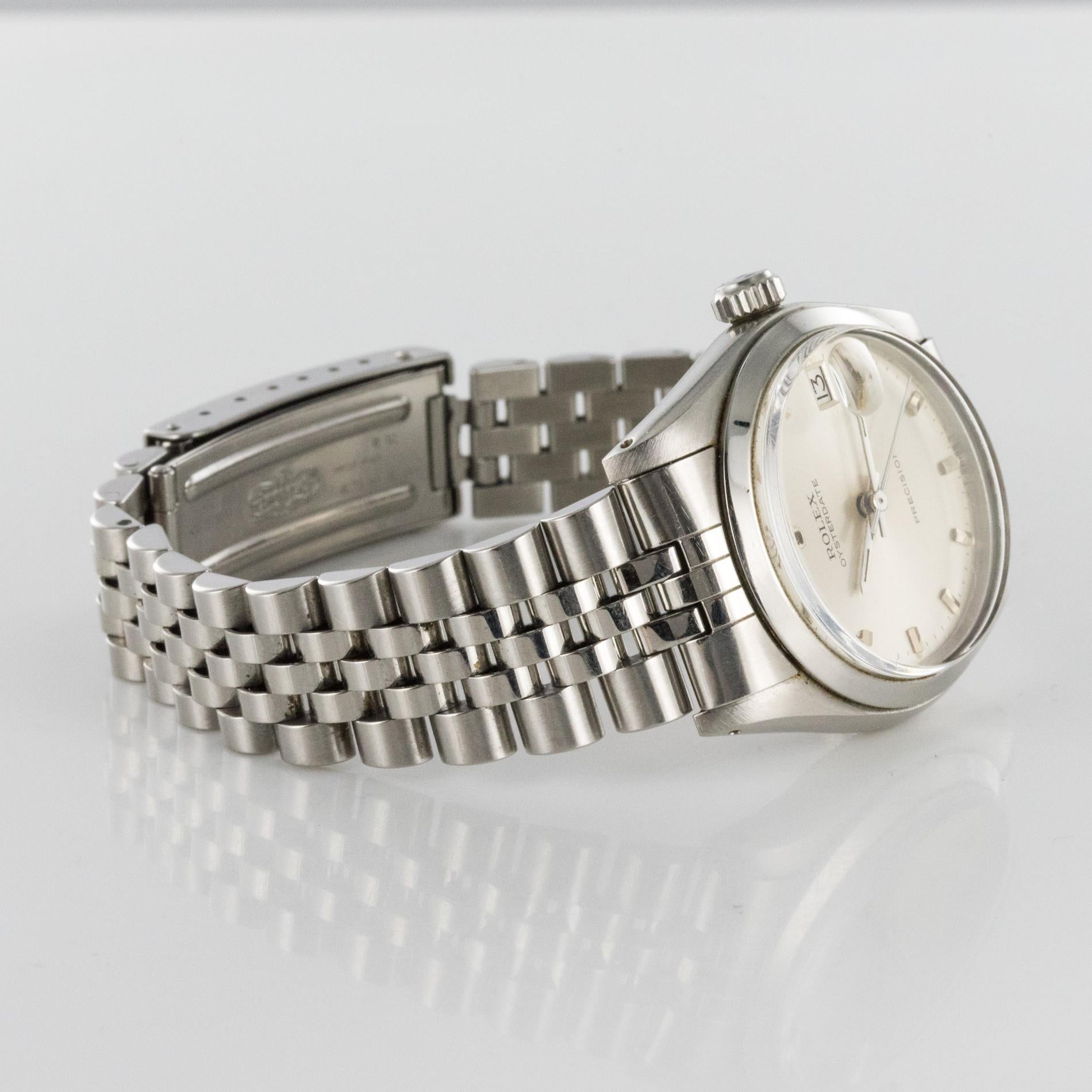 1960s Rolex Oysterdate Precision Automatic Men's Watch 4