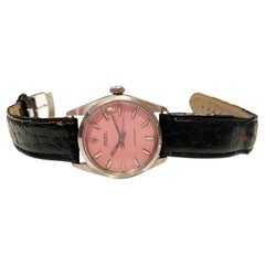 Vintage 1960s Rolex OysterDate Precision Pink Stainless Steel Watch 