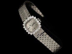 1960's Rolex Vintage Ladies Dress Bracelet Watch - 14K White Gold & Diamonds
