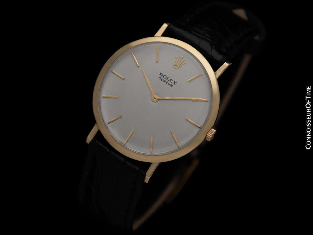 Men's 1960's Rolex Vintage Mens Ultra Thin Pre-Cellini Handwound Dress Watch