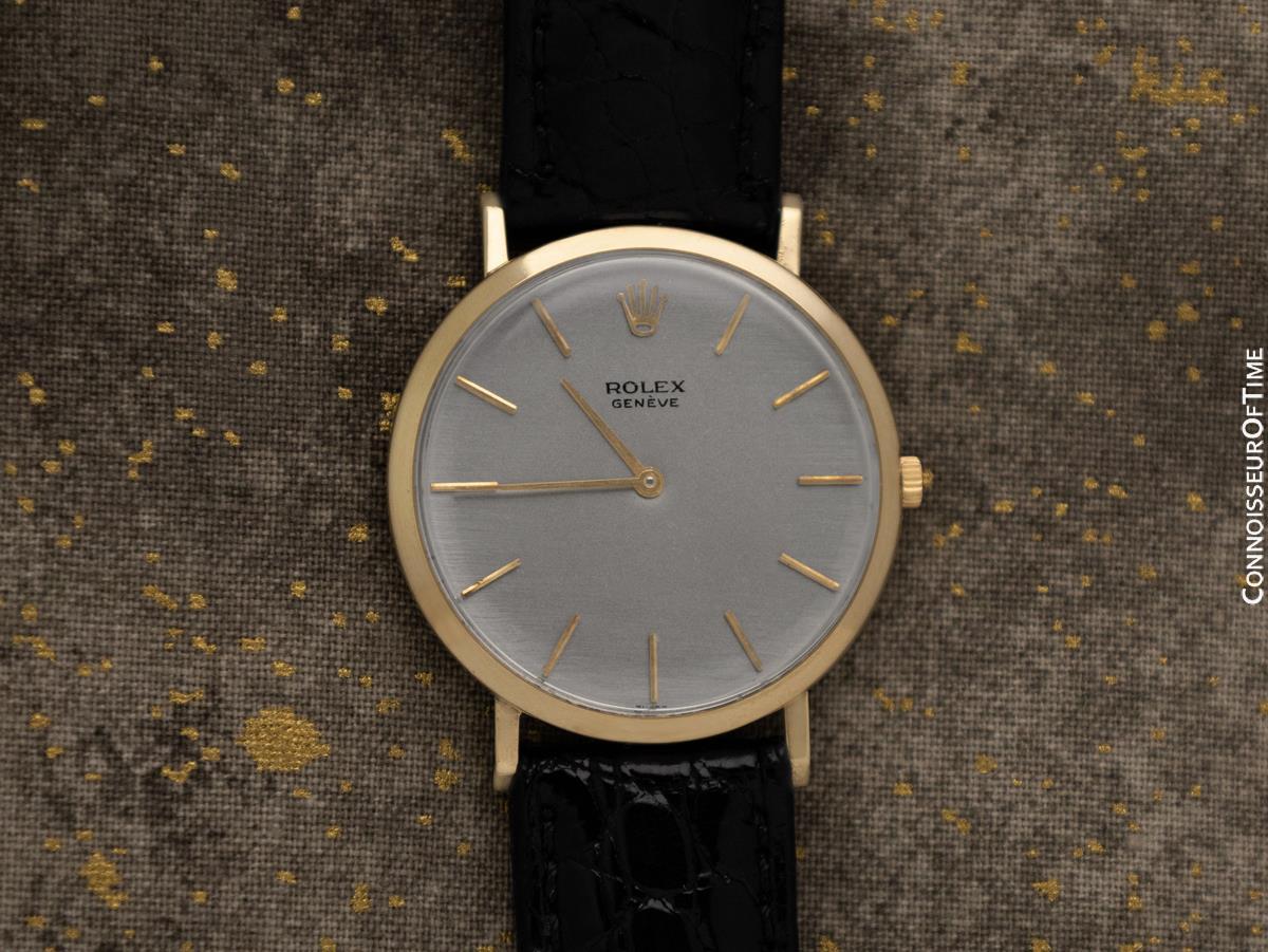 1960's Rolex Vintage Mens Ultra Thin Pre-Cellini Handwound Dress Watch 5