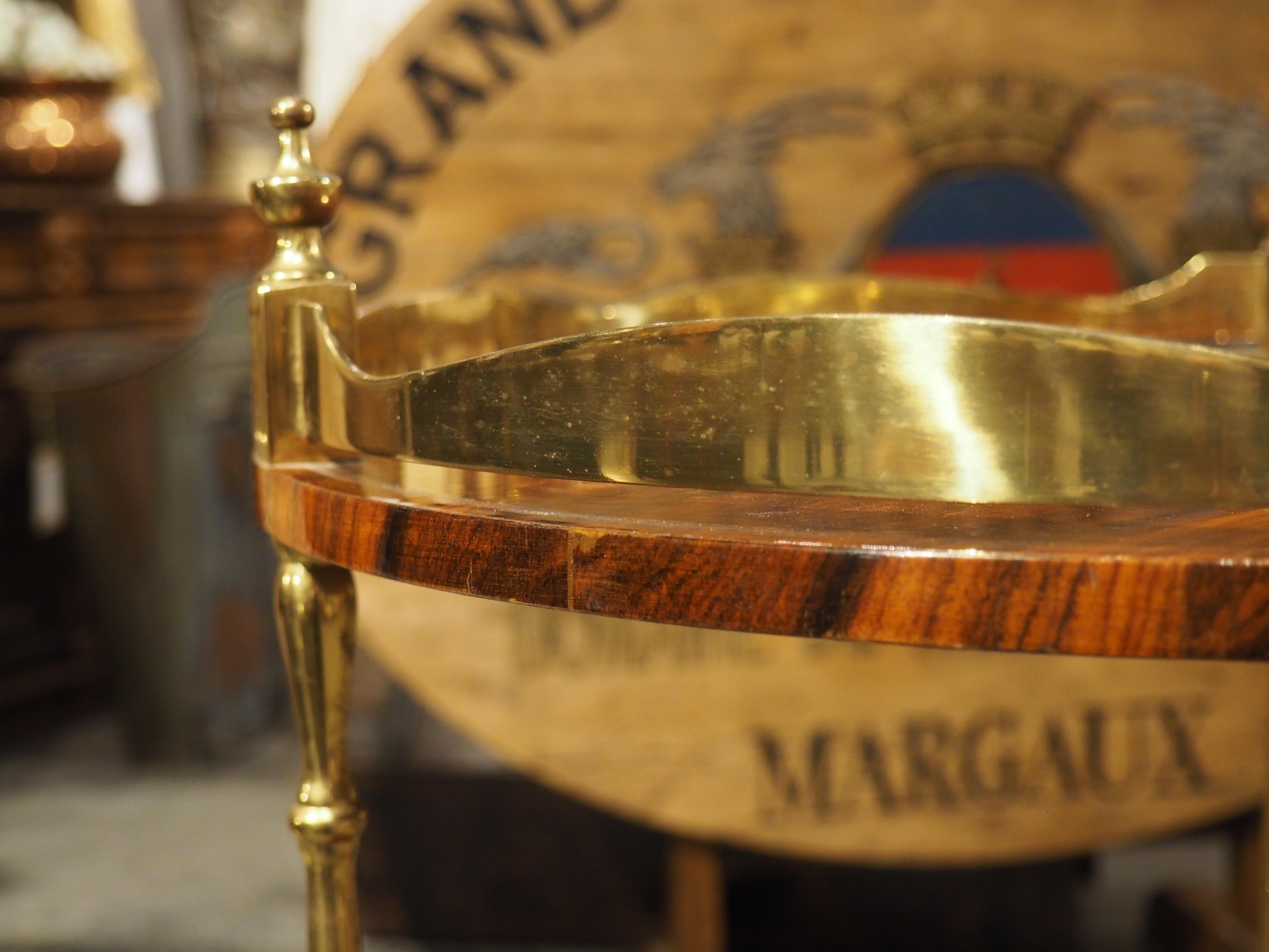 1960s Rolling 2-Level Italian Bar Cart with 6 Bottle Holder 5