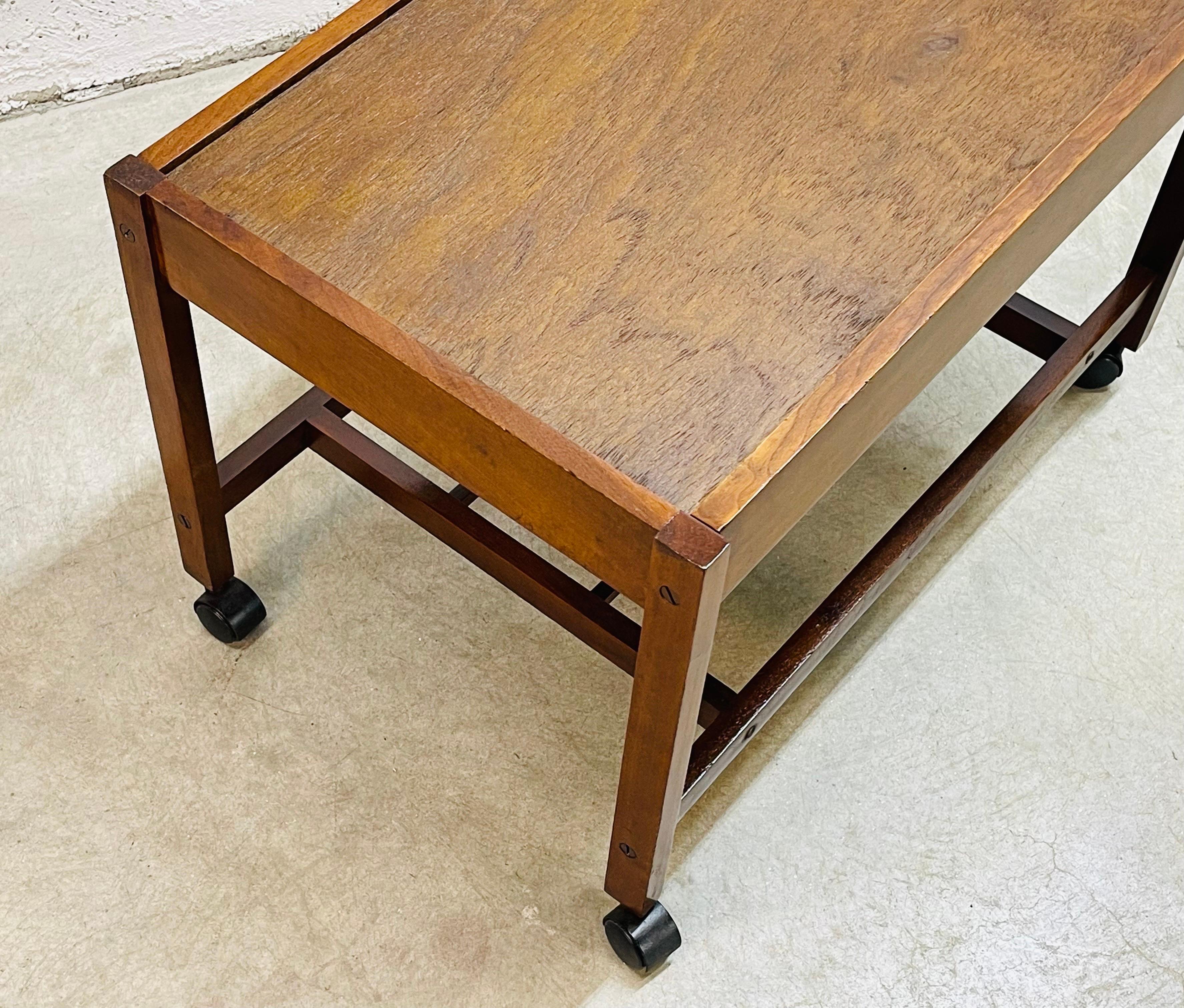 Mid-Century Modern 1960s Rolling Utility Cart For Sale