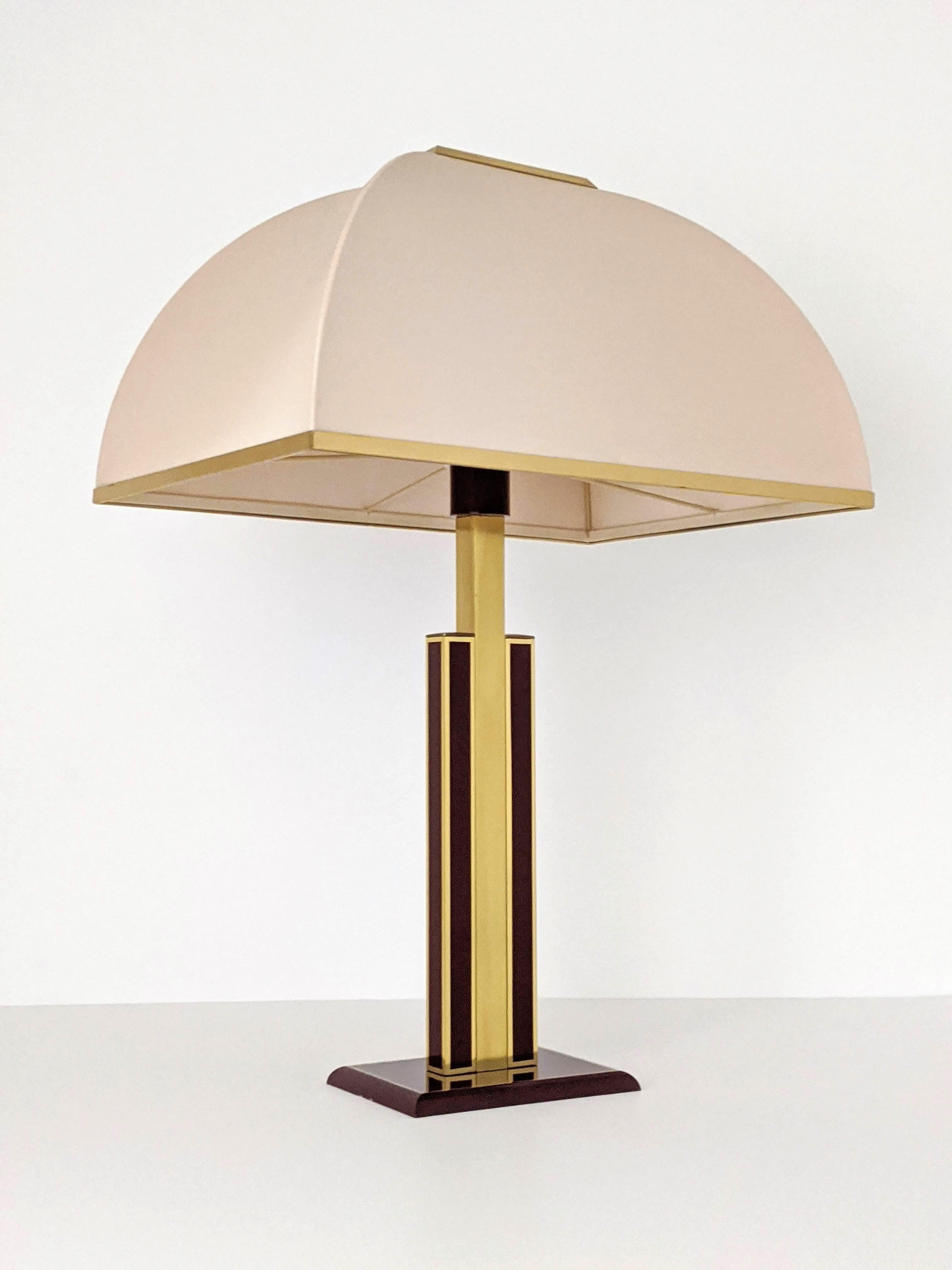 Mid-Century Modern Lampe de bureau Romeo Rega en laiton des années 1960, Italie en vente