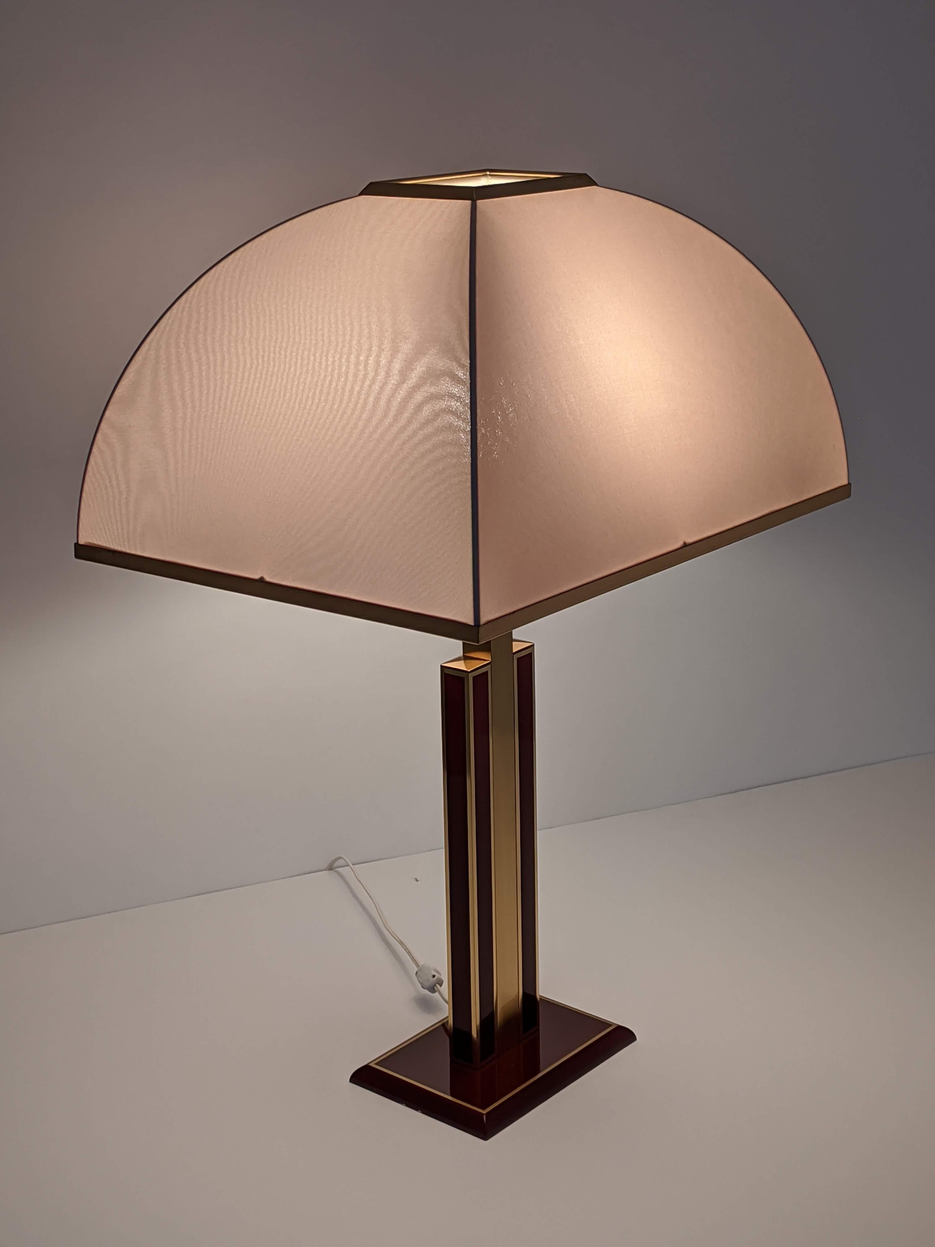 Mid-Century Modern 1960s Romeo Rega Brass Table Lamp, Italia For Sale
