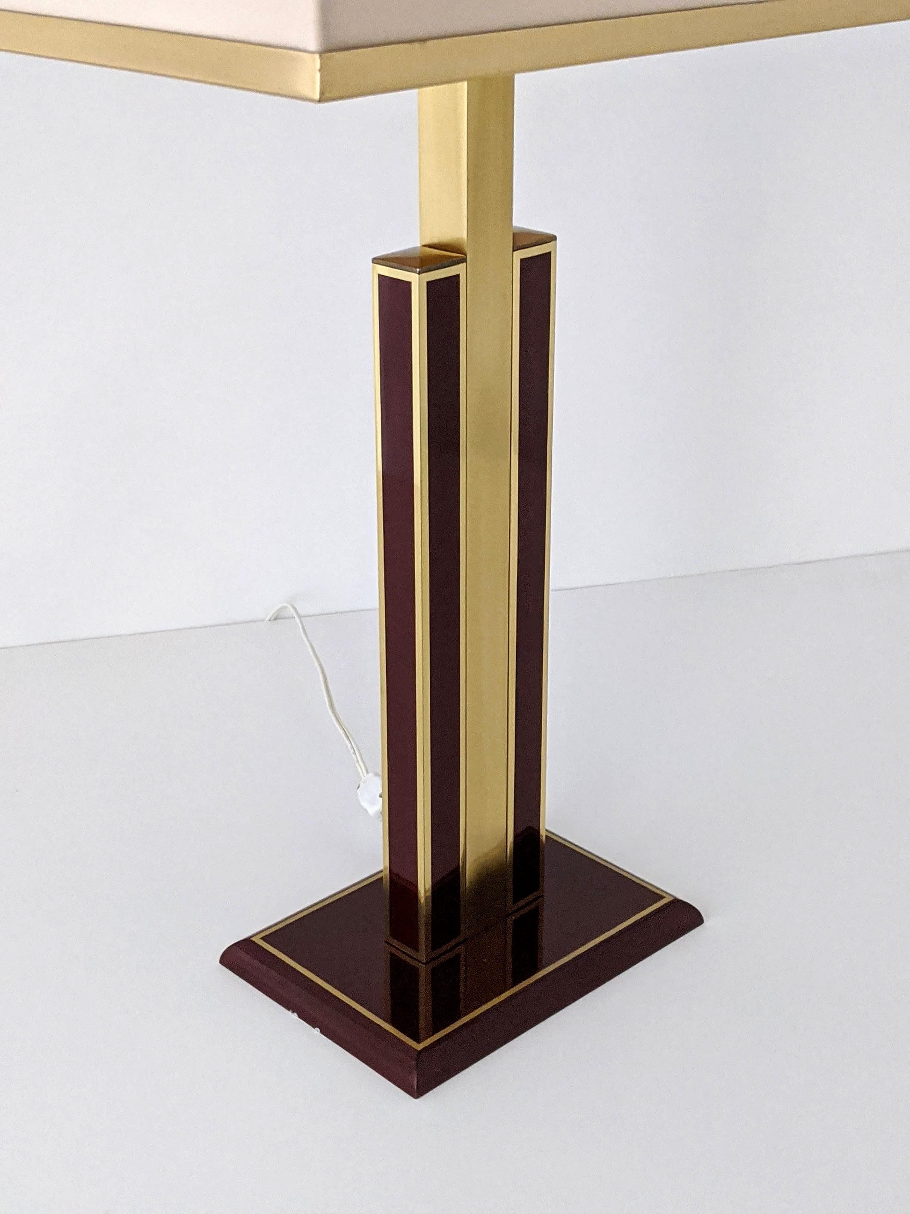 1960s Romeo Rega Brass Table Lamp, Italia In Good Condition For Sale In St- Leonard, Quebec