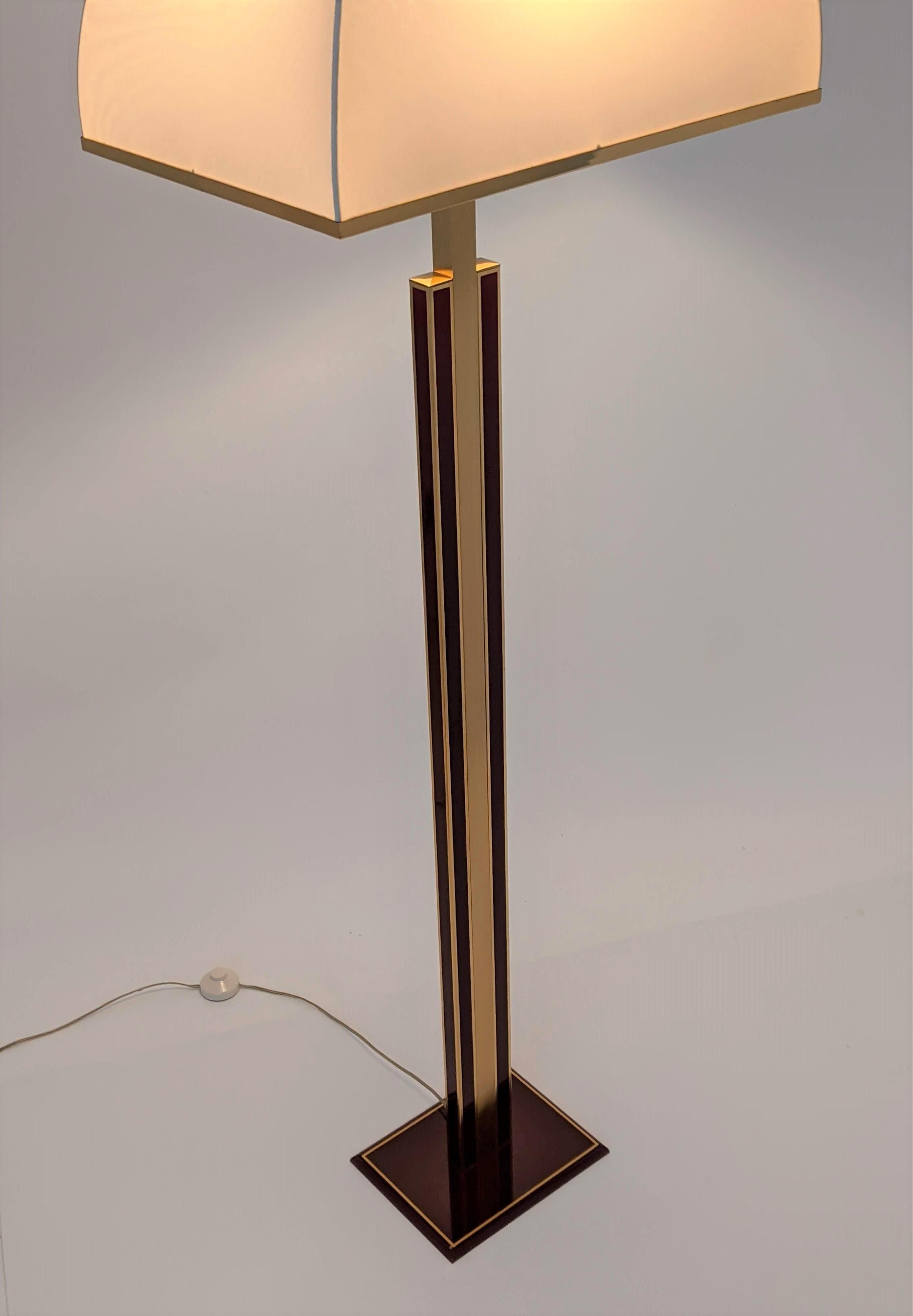 Mid-Century Modern 1960s Romeo Rega Massive Brass Floor Lamp, Italia For Sale