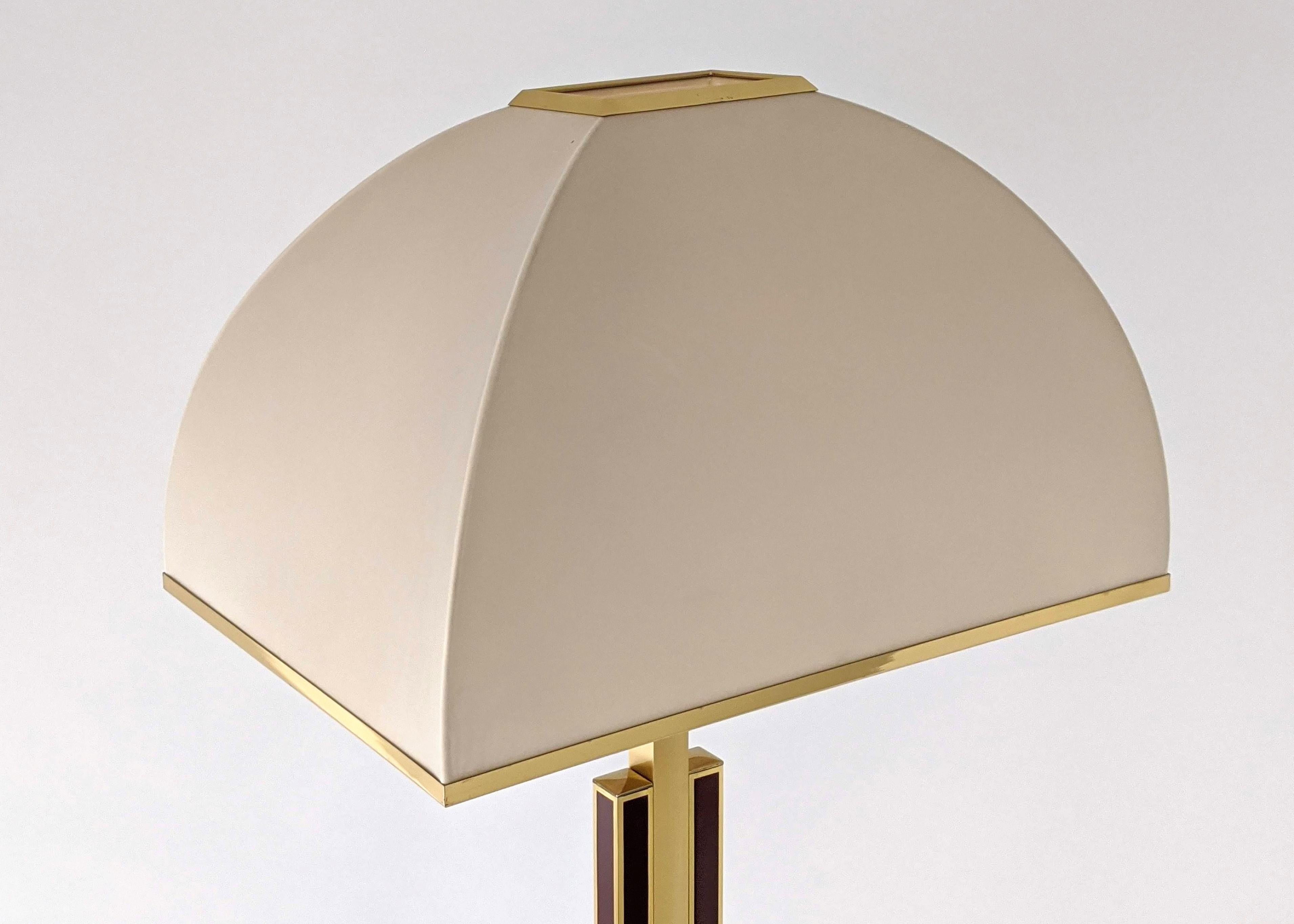 1960s Romeo Rega Massive Brass Floor Lamp, Italia In Good Condition For Sale In St- Leonard, Quebec