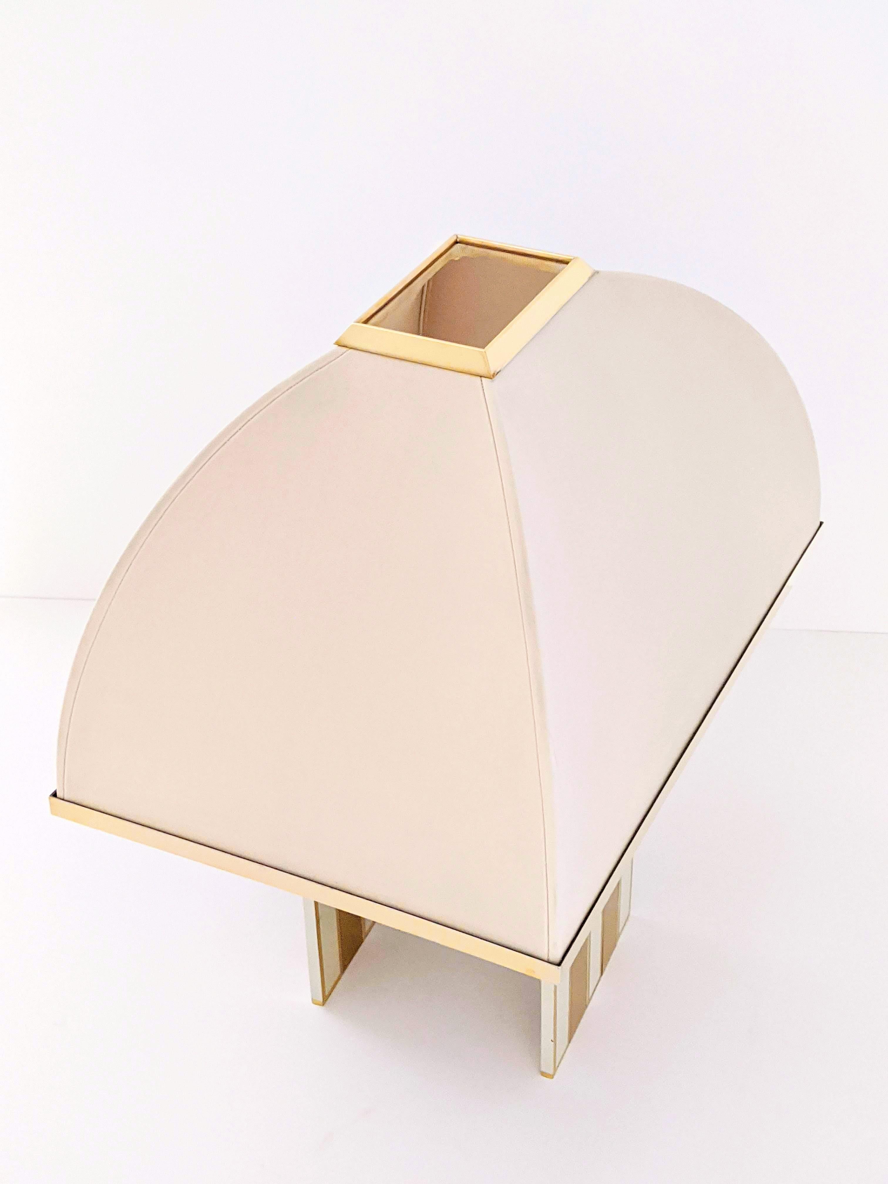 Mid-20th Century 1960s Romeo Rega Solid Brass Table Lamp, Italia