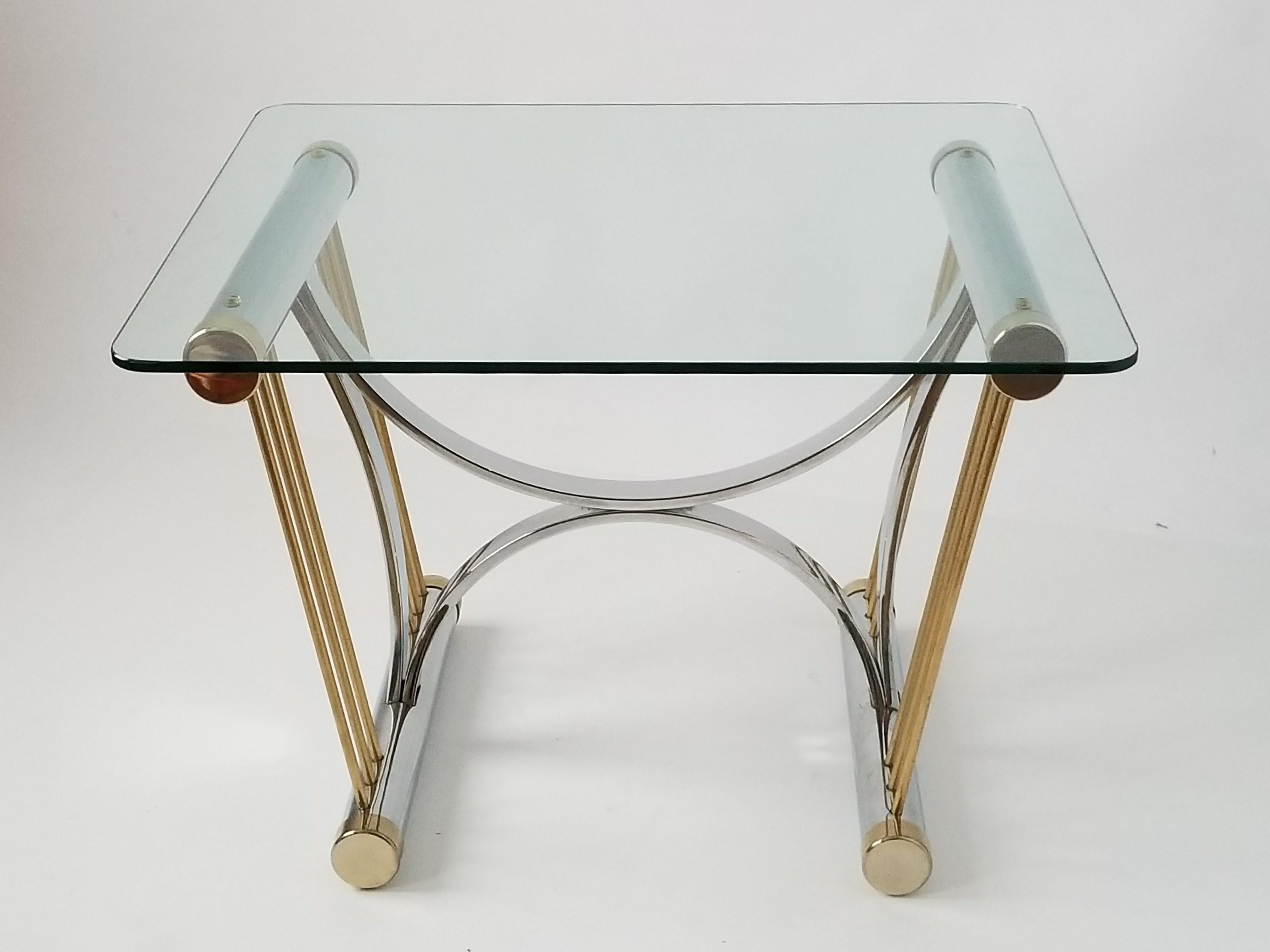 Plated 1960s Romeo Rega style Side Table, USA