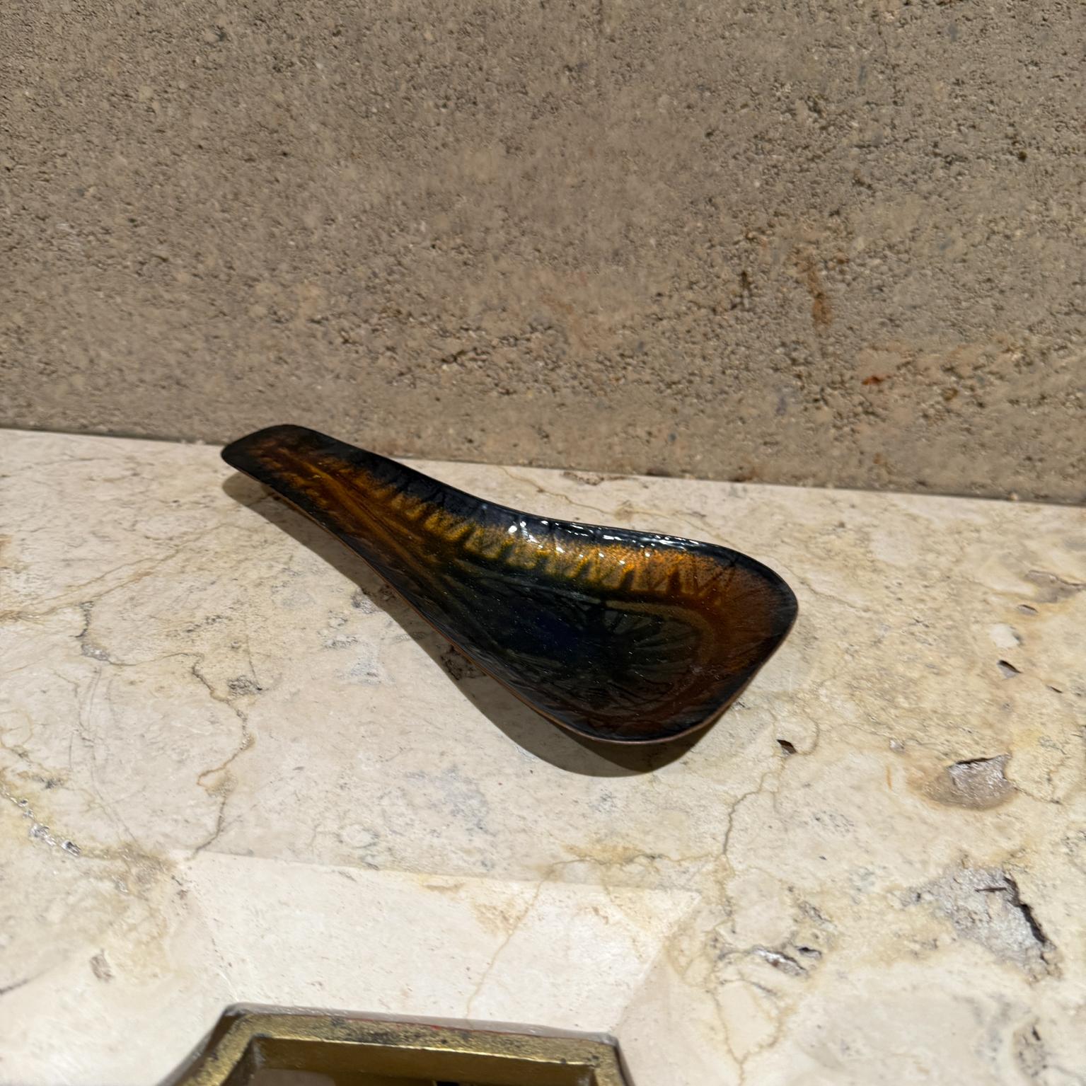 Bandeja de baratijas italiana de cobre esmaltado Romolo & Verzolini de los años 60 mediados del siglo XX en venta