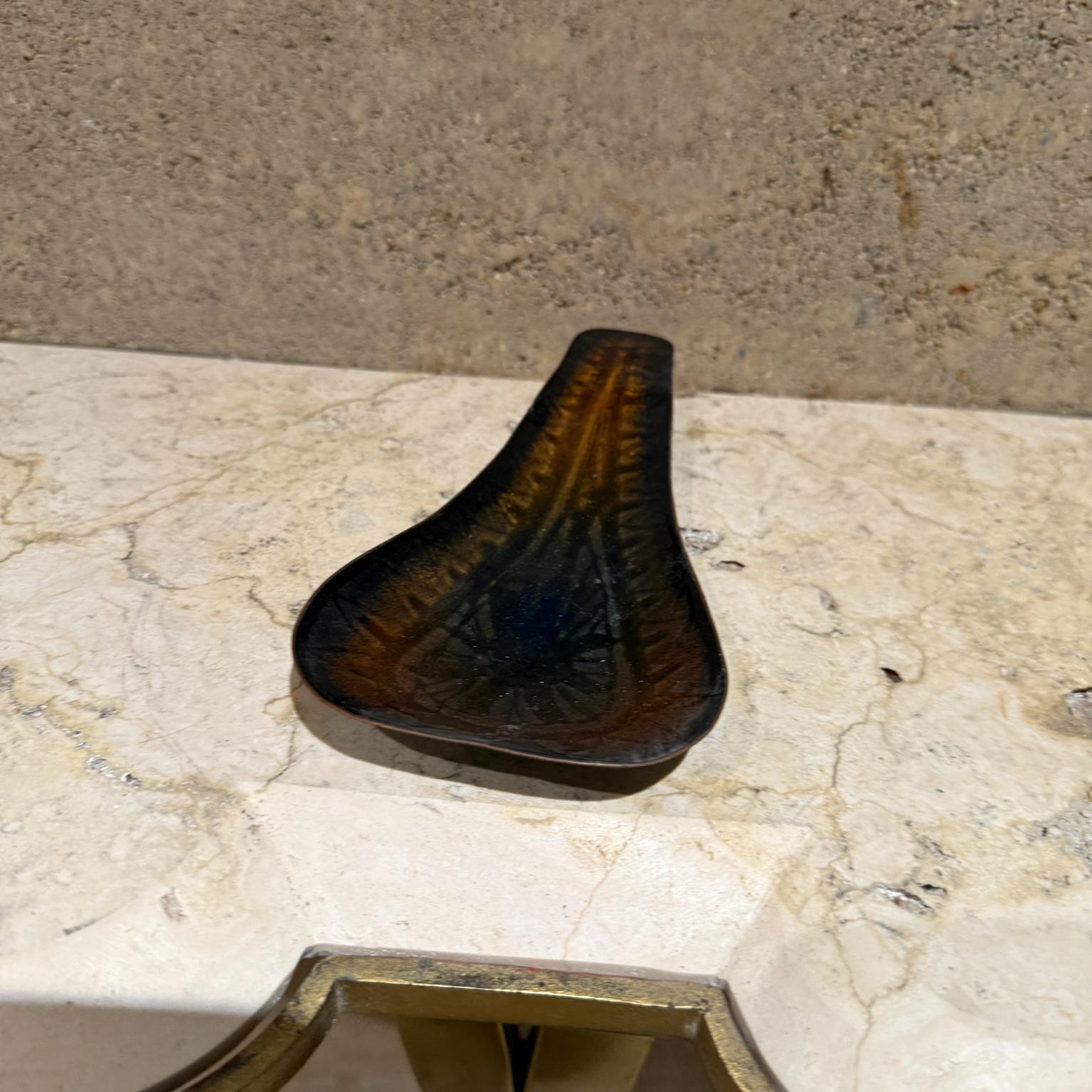 Bandeja de baratijas italiana de cobre esmaltado Romolo & Verzolini de los años 60 Esmalte en venta