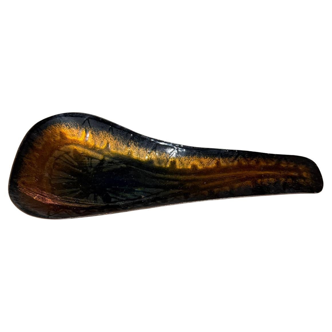Bandeja de baratijas italiana de cobre esmaltado Romolo & Verzolini de los años 60 en venta