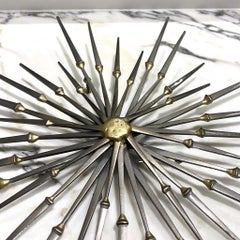 Sculpture pour ongles Ron Schmidt Brutalist Sunburst/ Pinwheel des années 1960, signée