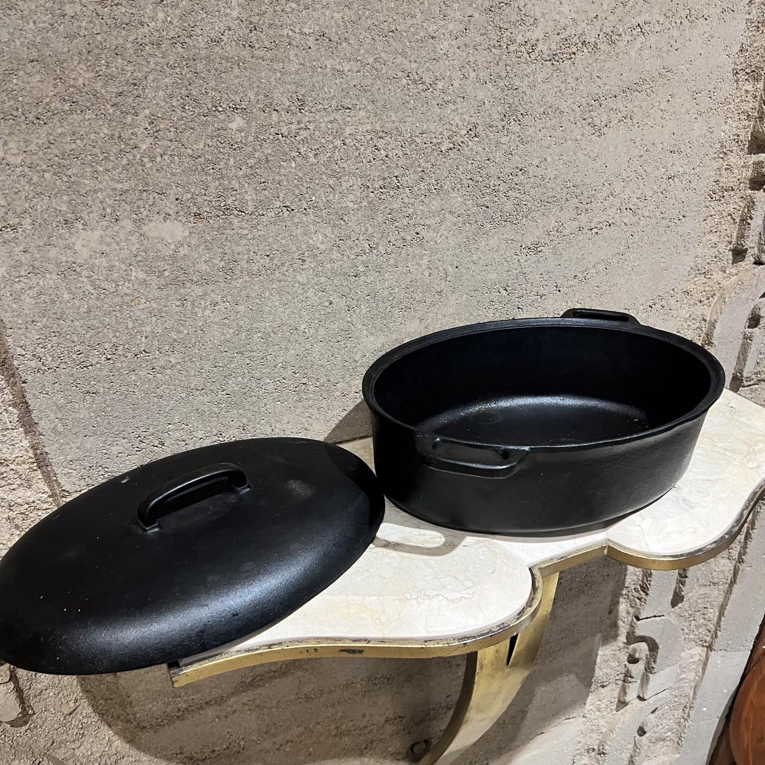 1960s Ronneby Design Sigurd Persson Cast Iron Casserole Sweden In Good Condition For Sale In Chula Vista, CA
