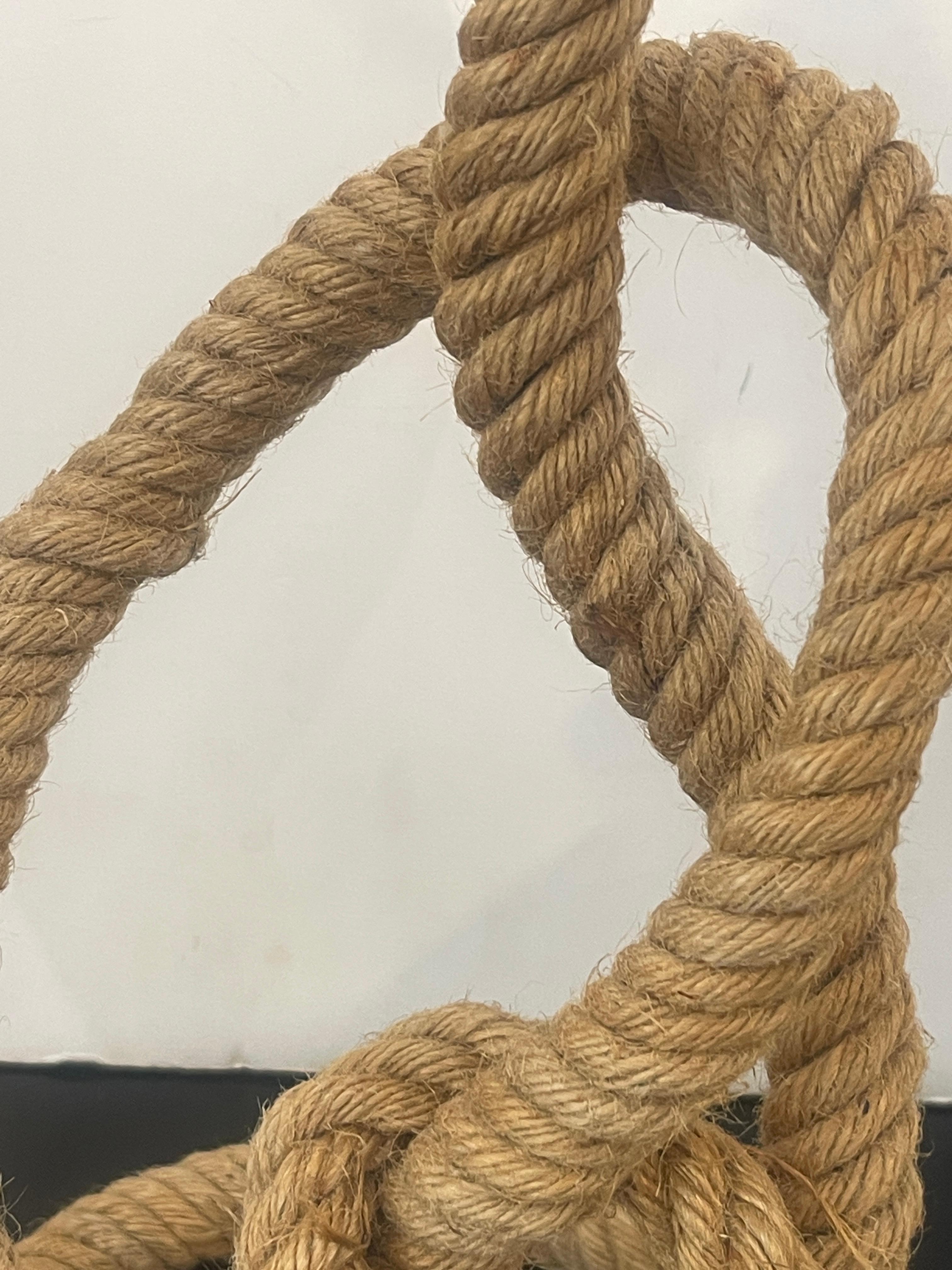 1960s,  Lámpara de mesa Rope de Audoux-Minet, Francia en venta 3