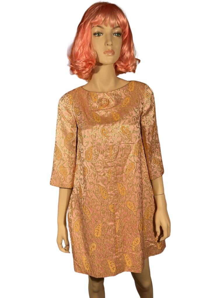 metallic rose gold dress