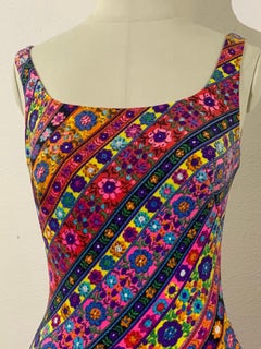 1960s Rose Marie Reid "Summer Of Love" Skirted One-Piece Swimsuit