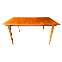 1960s Rosengren Hansen Teak Dining Table w/ 2 Leaves Used Scandinavian Craft