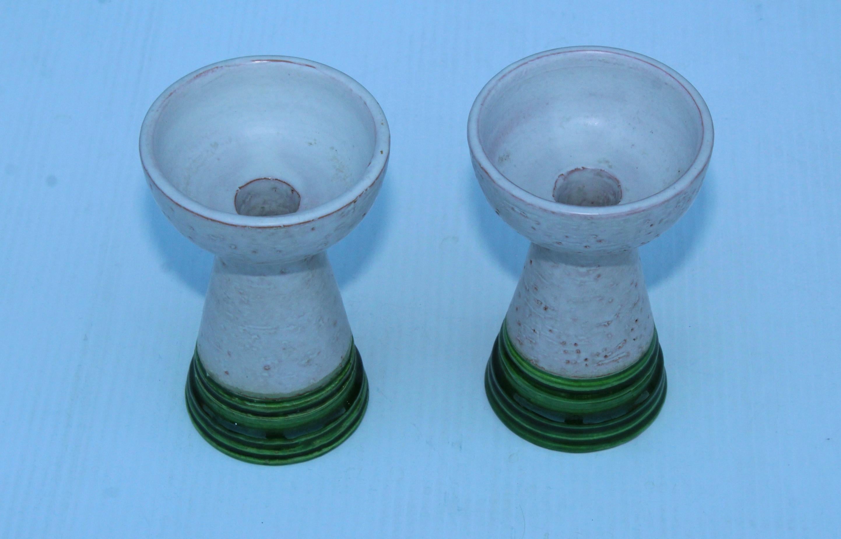 Mid-Century Modern 1960's Rosenthal Netter Italian ceramic Candlesticks