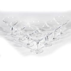 1960s Rosenthal Parisian Spring Glass Coupes, Set of 8